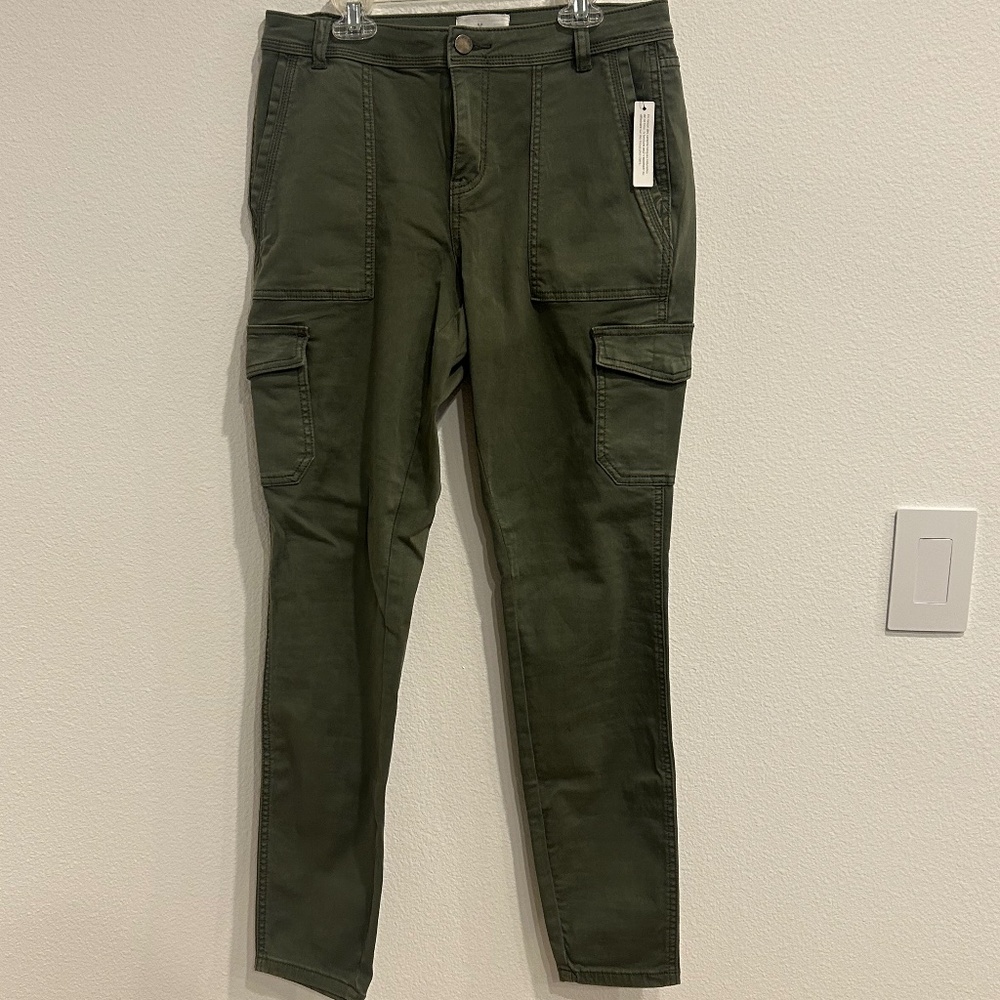 Caslon olive utility cargo pants – size 27/NWOT